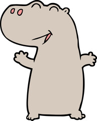 cartoon hippopotamus