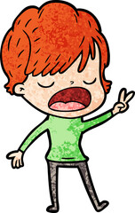 cartoon woman talking