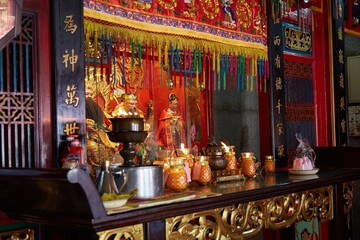 The traditional Chinese temples of Kuching in Malaysia's Sarawak Province on Borneo island