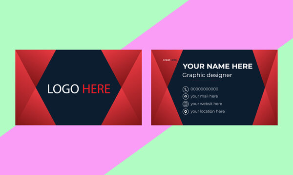 AI Modern And Elegant Red Professional Business Card Template
