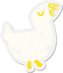 farmyard bird grunge sticker