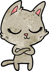 calm cartoon cat