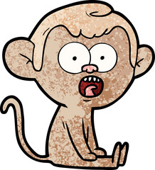 cartoon shocked monkey