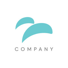 Abstract fish sea water wave dolphin logo design vector template editable 