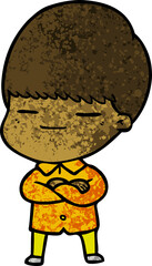 Obraz premium cartoon smug boy