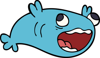 cartoon doodle of a fish