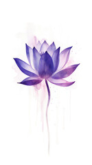Obraz na płótnie Canvas Lotus flower abstract minimalistic print royal purp