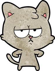 bored cartoon cat
