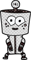 happy cartoon robot