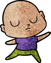 cartoon bald man