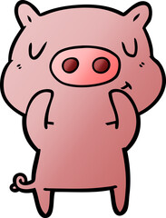 cartoon content pig