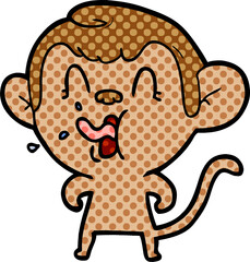 crazy cartoon monkey