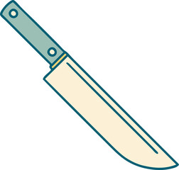 iconic tattoo style image of a knife