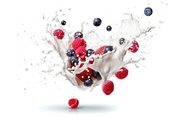 stock photo of milk splash flying through the air Food Photography
