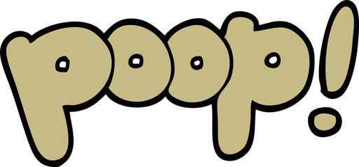 cartoon doodle font poop