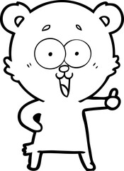 laughing teddy  bear cartoon