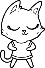 calm cartoon cat