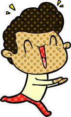 cartoon excited man