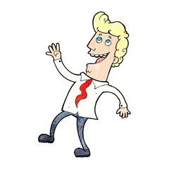 cartoon happy office man