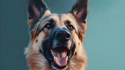 German Shepherd Gaze