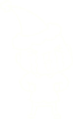 Christmas Man Chalk Drawing