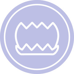 lotus flower circular icon symbol