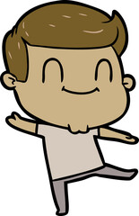 cartoon happy man
