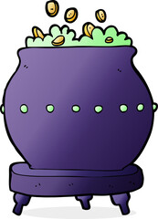 cartoon halloween pot
