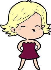 cartoon woman