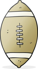 freehand drawn cartoon football