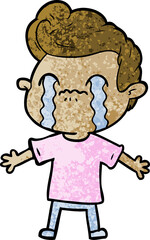 cartoon man crying