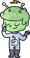 friendly cartoon spaceman