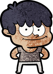 happy cartoon man