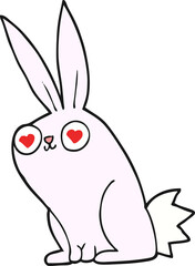 cartoon bunny rabbit in love
