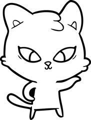 Obraz premium cute cartoon cat