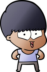 cartoon happy boy