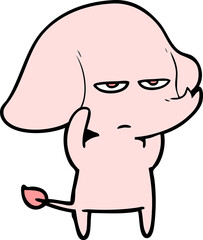 annoyed cartoon elephant