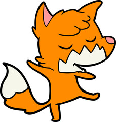 friendly cartoon fox