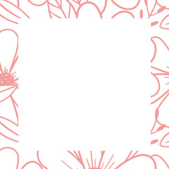 Square frame abstract background drawing.