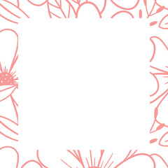 Square frame abstract background drawing.