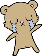 crying bear cartoon chraracter