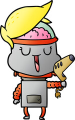 happy cartoon robot