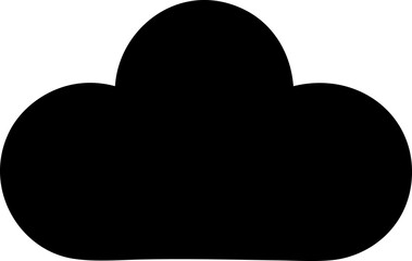 flat symbol of a white cloud