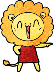 happy cartoon lion