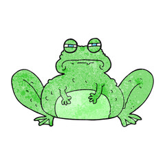freehand textured cartoon frog