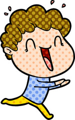 cartoon happy man