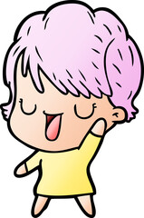 cartoon woman talking