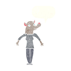 cartoon werewolf woman