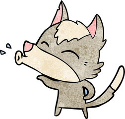 howling wolf cartoon