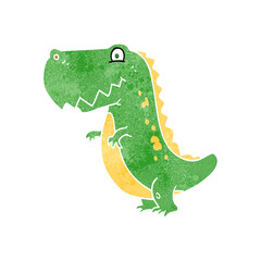 freehand retro cartoon dinosaur